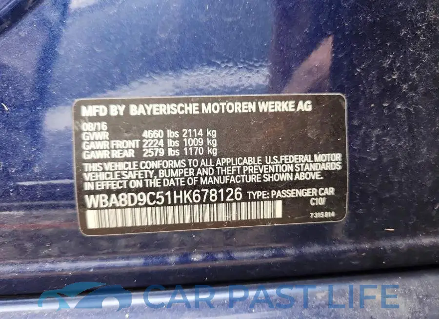 WBA8D9C51HK678126# 12