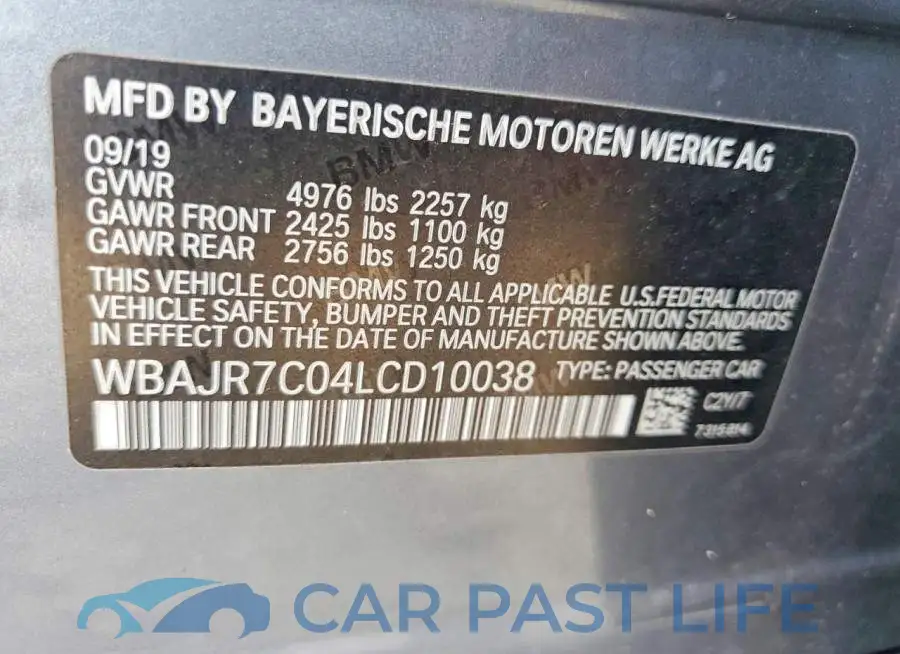 WBAJR7C04LCD10038# 12