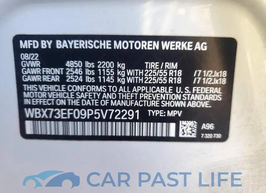 WBX73EF09P5V72291# 13