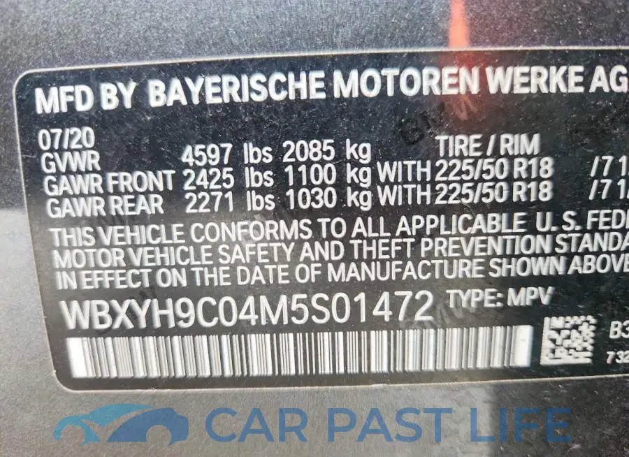 WBXYH9C04M5S01472# 13
