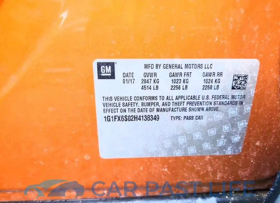 1G1FX6S02H4138349# 12
