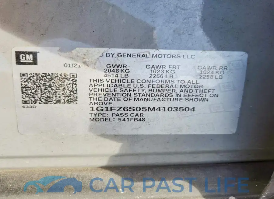 1G1FZ6S05M4103504# 12