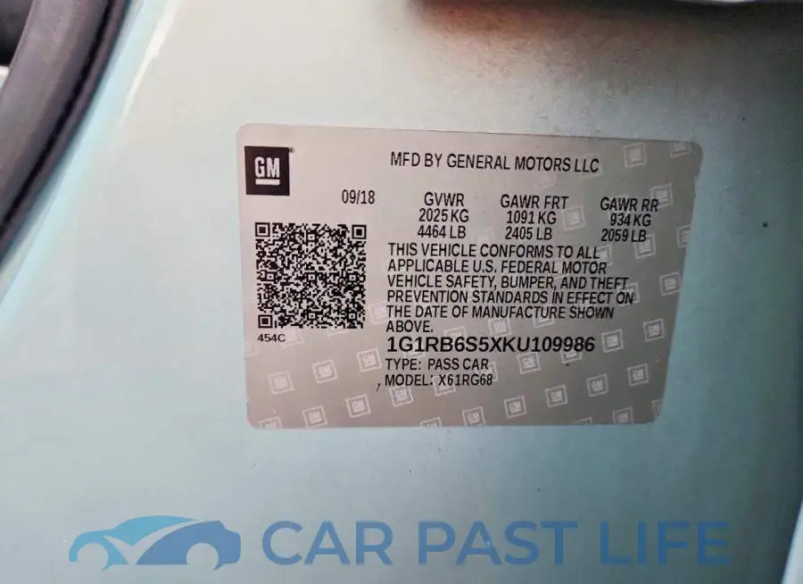 1G1RB6S5XKU109986# 12