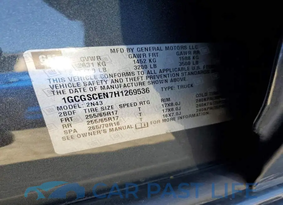 1GCGSCEN7H1269536# 13
