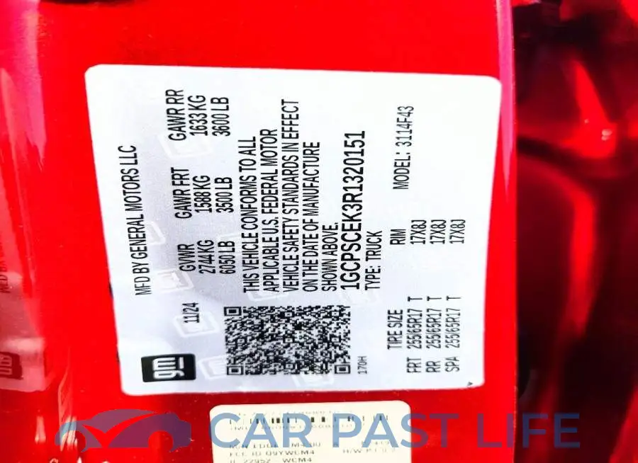 1GCPSCEK3R1320151# 12