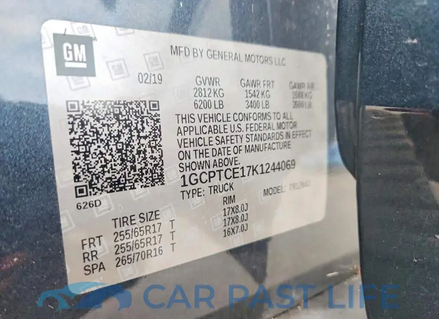 1GCPTCE17K1244069# 12