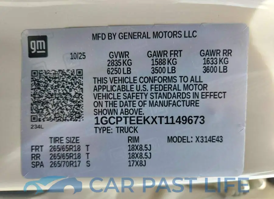 1GCPTEEKXT1149673# 12