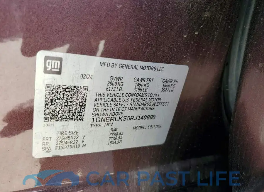 1GNERLKS5RJ140880# 13