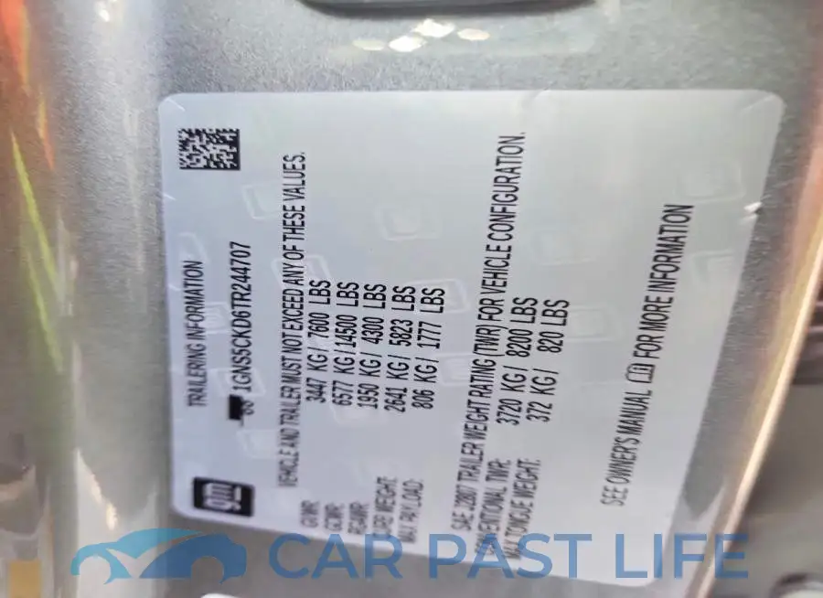 1GNS5CKD6TR244707# 13