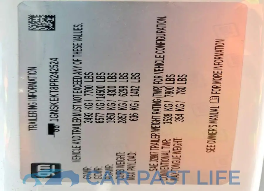 1GNSKEKT8PR242524# 13
