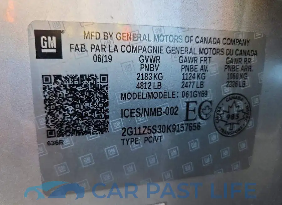 2G11Z5S30K9157656# 12