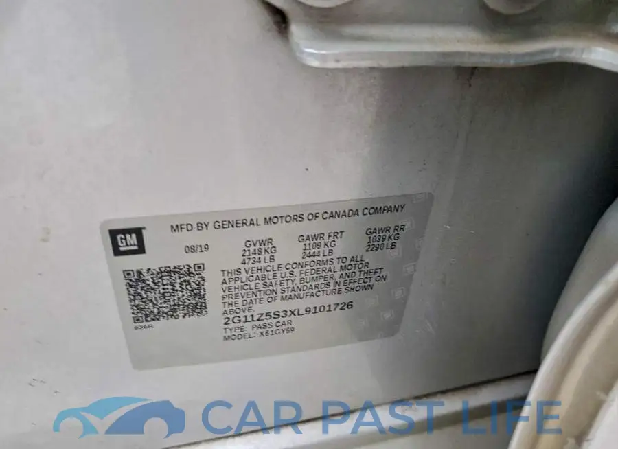2G11Z5S3XL9101726# 12