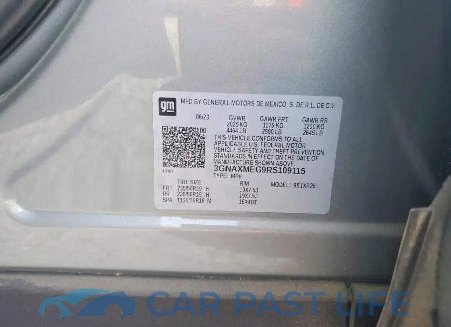 3GNAXMEG9RS109115# 13