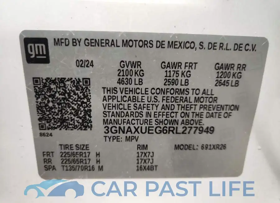 3GNAXUEG6RL277949# 13