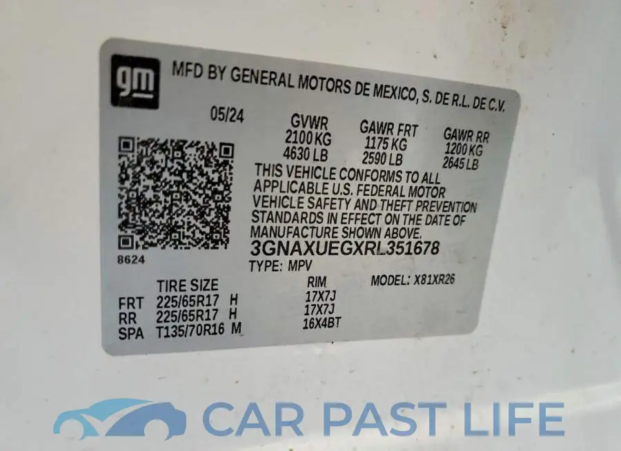 3GNAXUEGXRL351678# 13