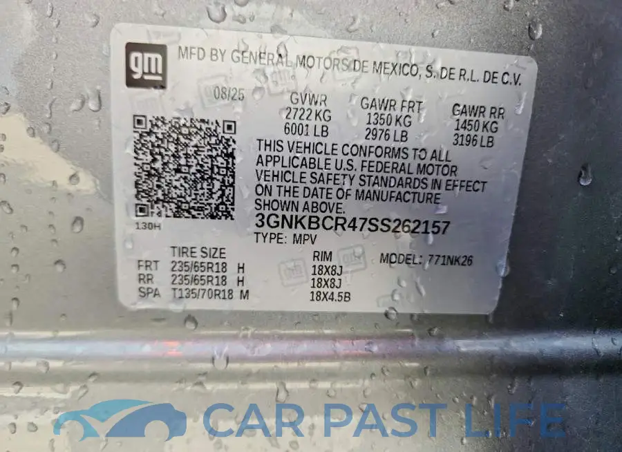 3GNKBCR47SS262157# 13