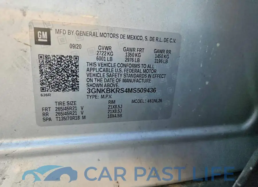 3GNKBKRS4MS509436# 14