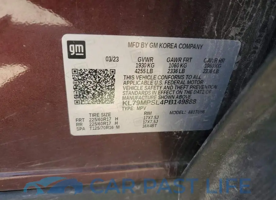 KL79MPSL4PB149888# 12