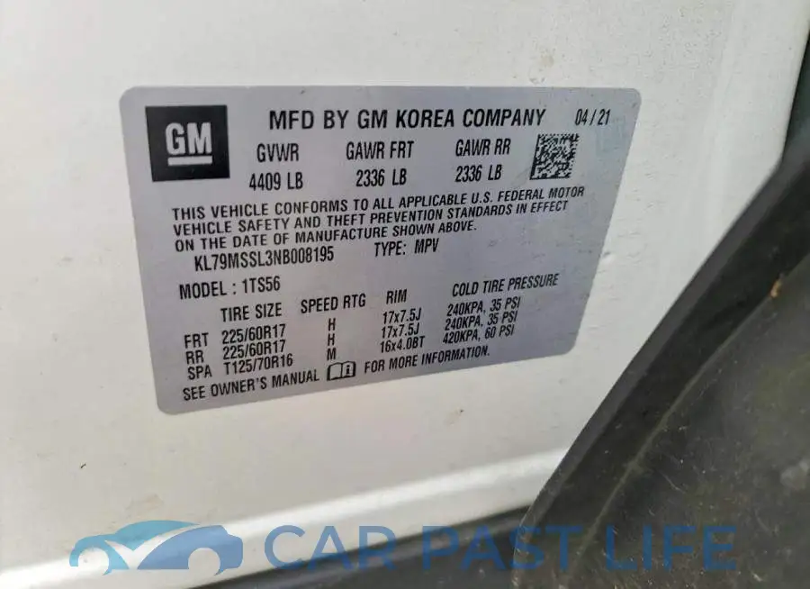 KL79MSSL3NB008195# 12