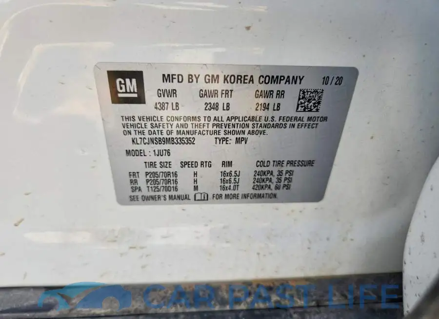 KL7CJNSB9MB335352# 12