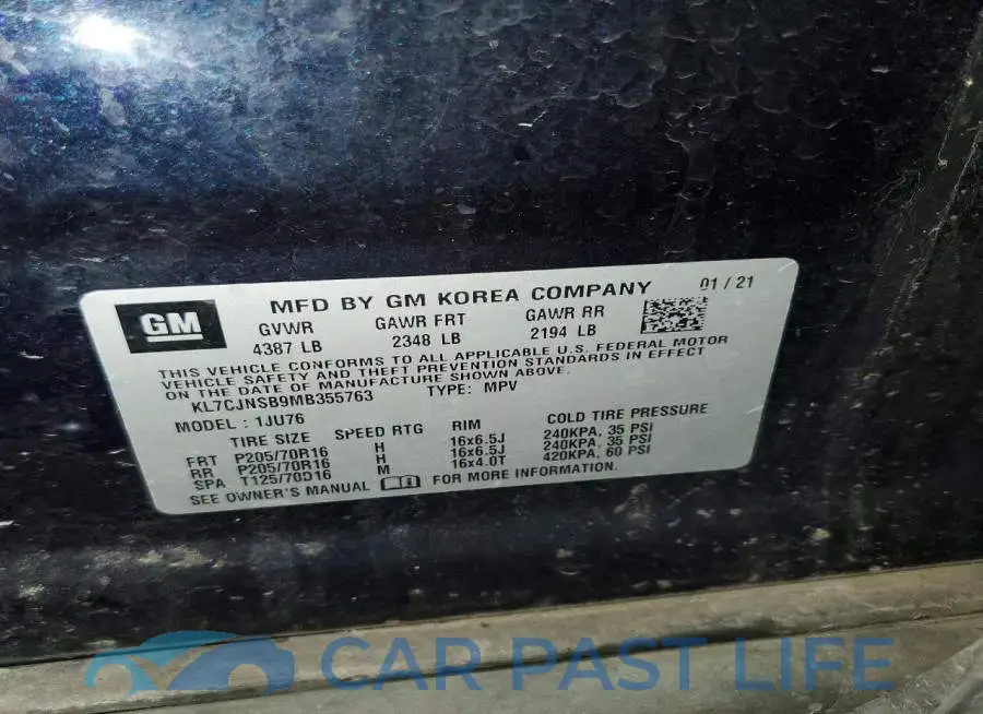 KL7CJNSB9MB355763# 13
