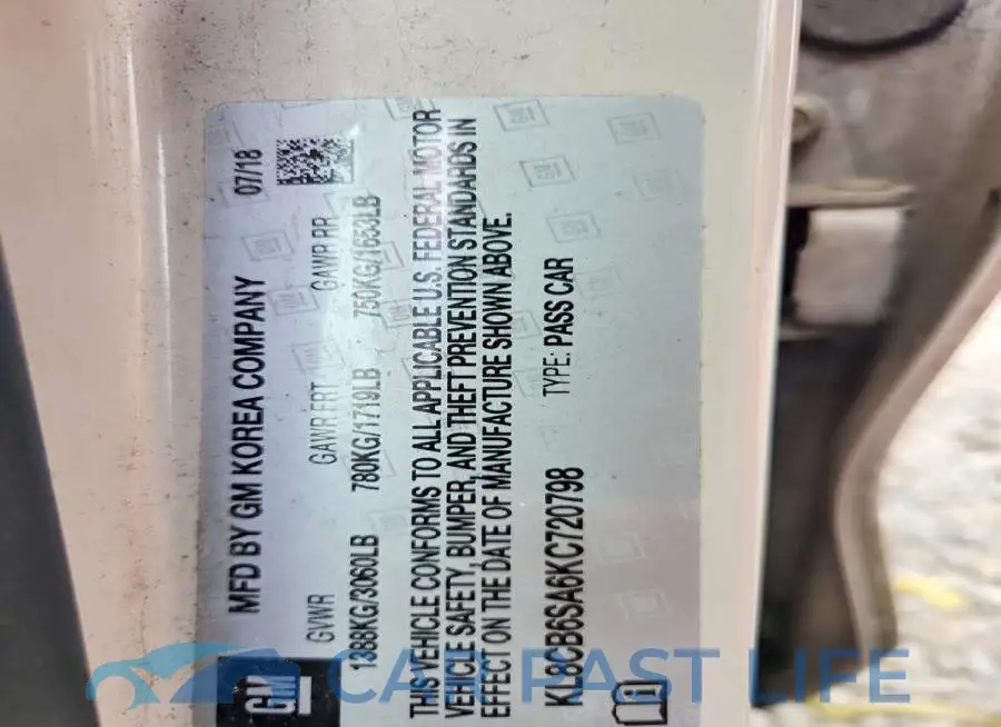 KL8CB6SA6KC720798# 12