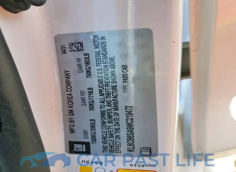 KL8CB6SA9MC219472# 12