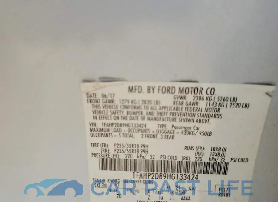 1FAHP2D89HG133424# 12