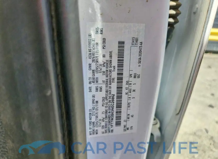 1FT7W2B63NEC26862# 12