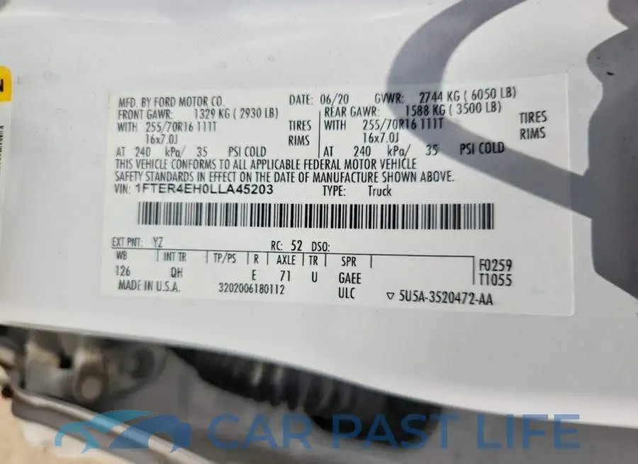 1FTER4EH0LLA45203# 12