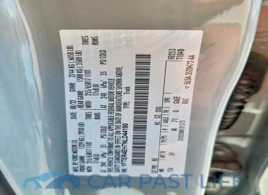 1FTER4EH7NLD44190# 12