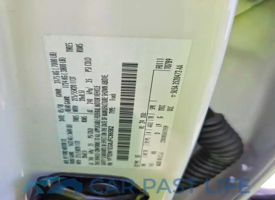 1FTEW1EG8JFC86582# 12