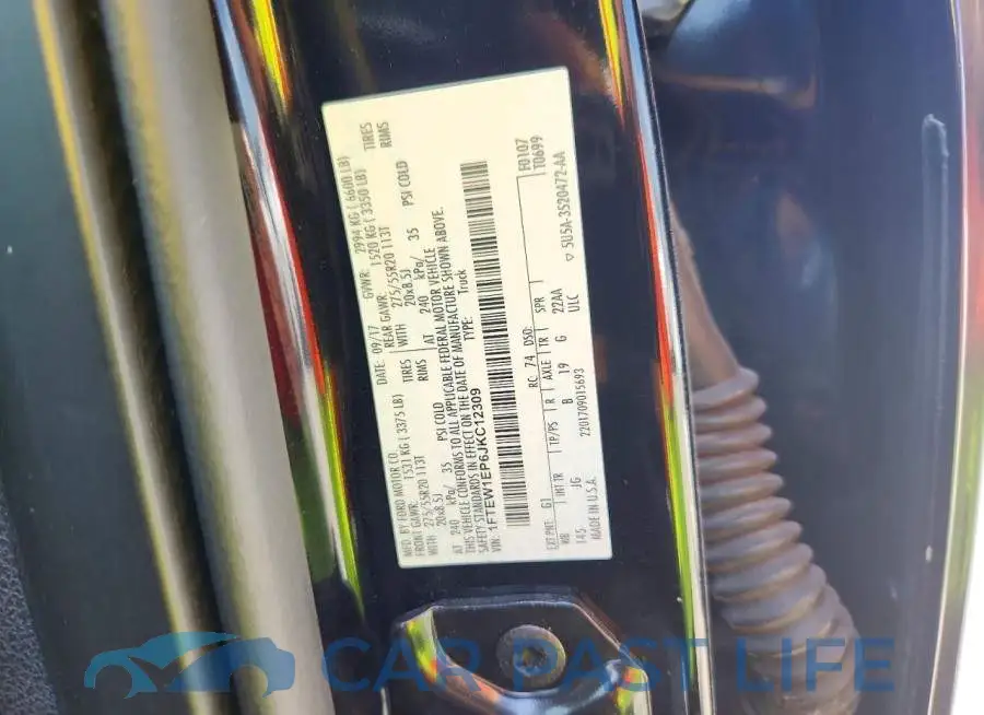 1FTEW1EP6JKC12309# 12