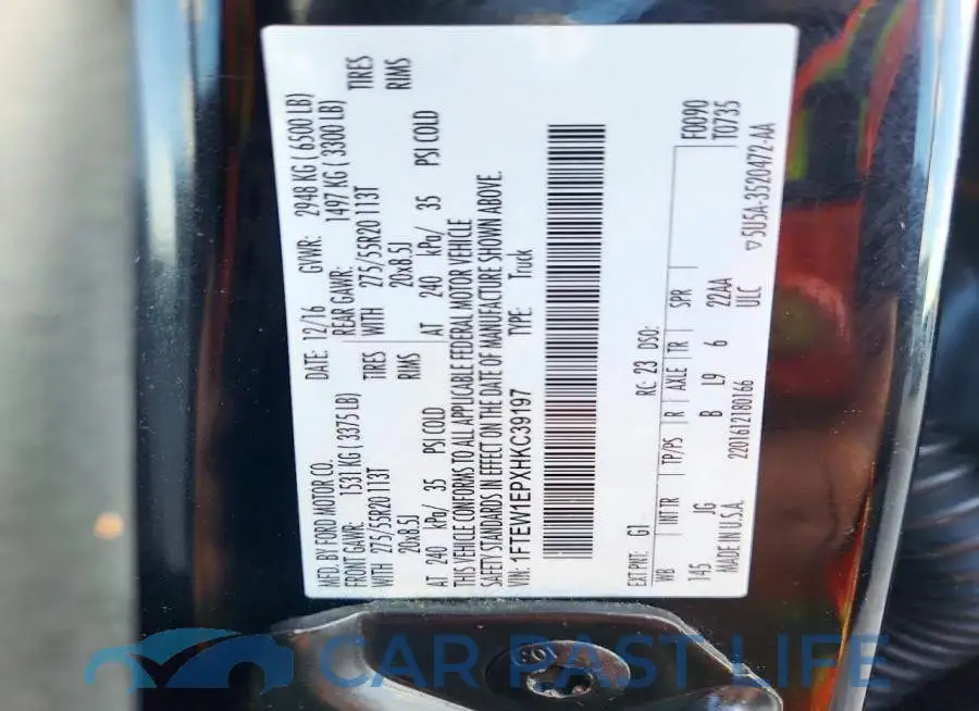 1FTEW1EPXHKC39197# 12