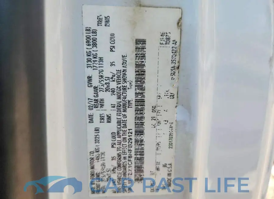 1FTEX1CF8HFB29121# 13
