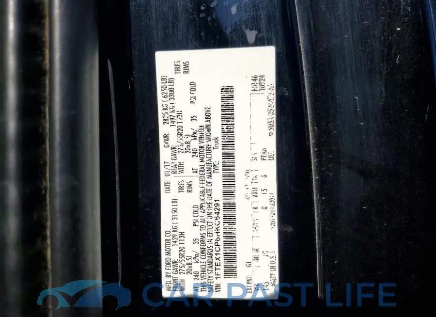 1FTEX1CP6HKC64291# 12