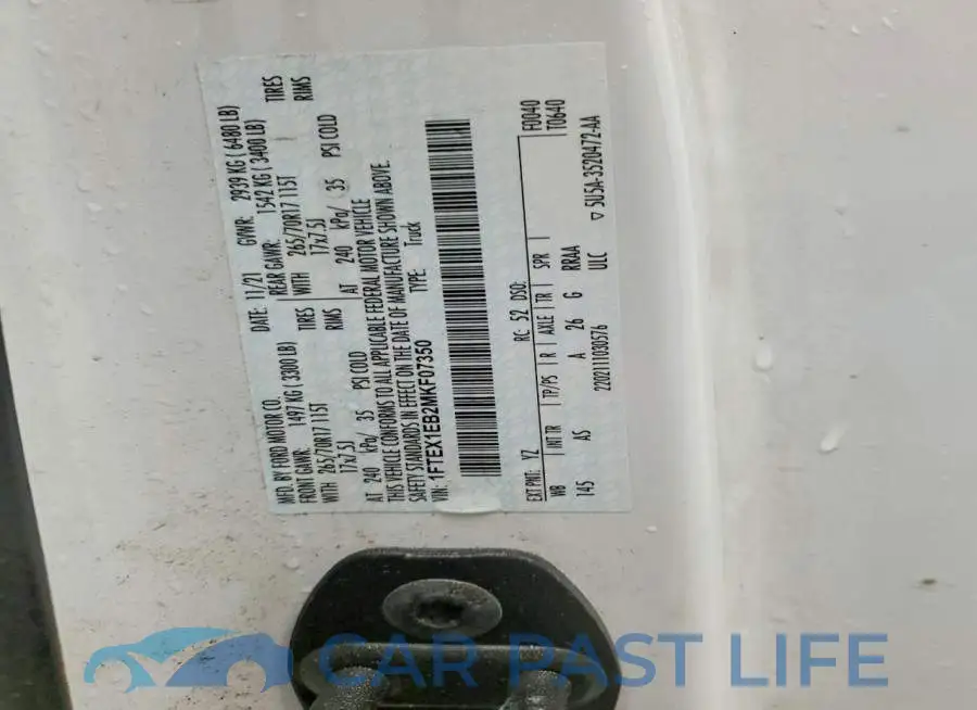 1FTEX1EB2MKF07350# 12
