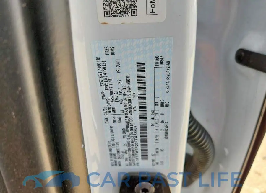 1FTFW1FD3TFA32807# 12