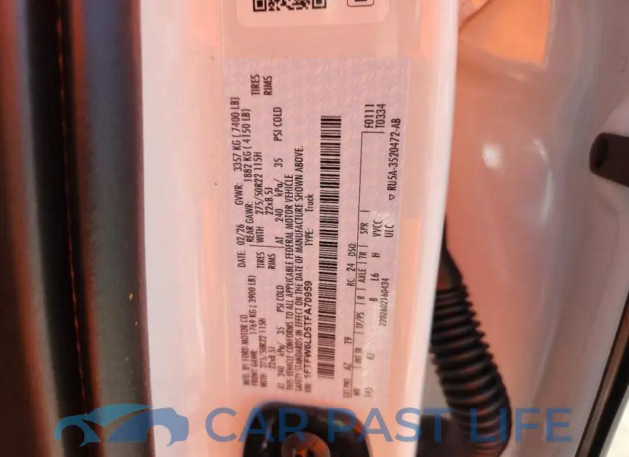 1FTFW6LD5TFA70959# 12