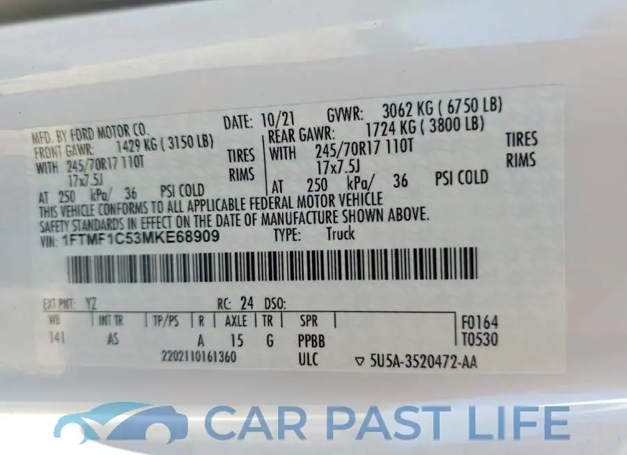 1FTMF1C53MKE68909# 12