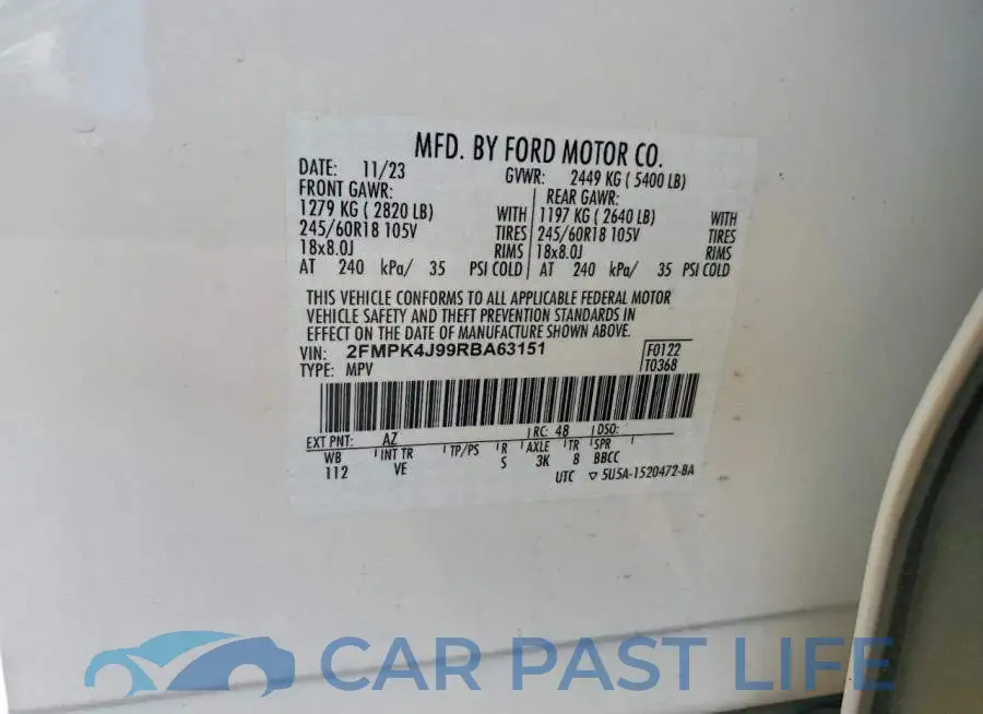 2FMPK4J99RBA63151# 13