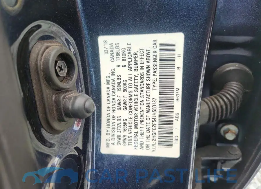 2HGFC2F54JH550137# 13