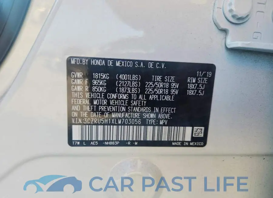 3CZRU5H1XLM703056# 13