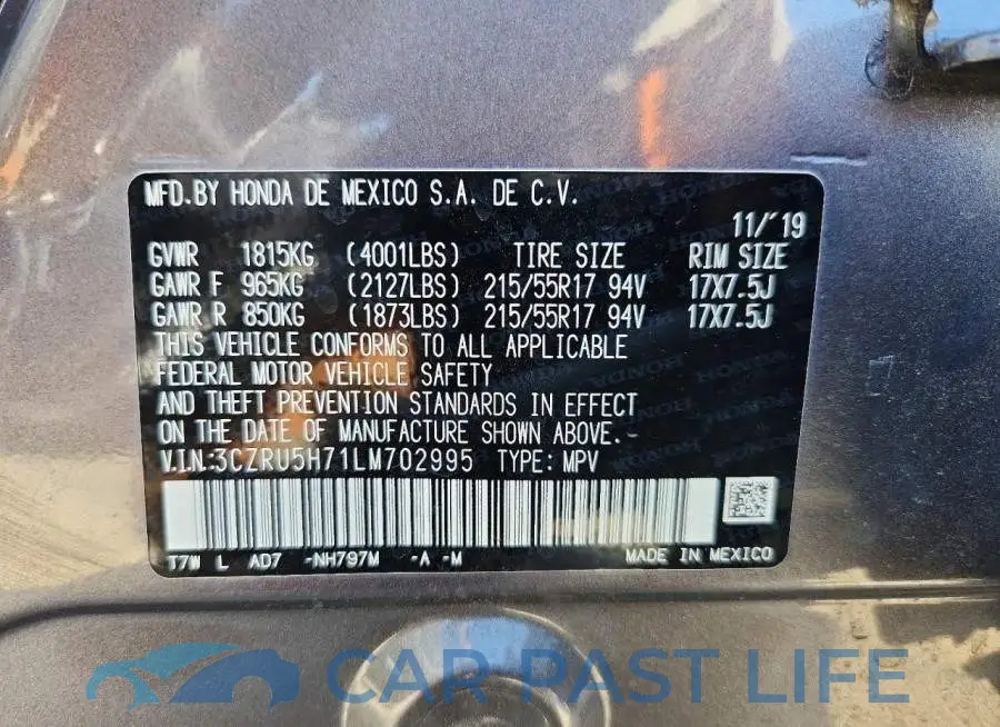 3CZRU5H71LM702995# 14