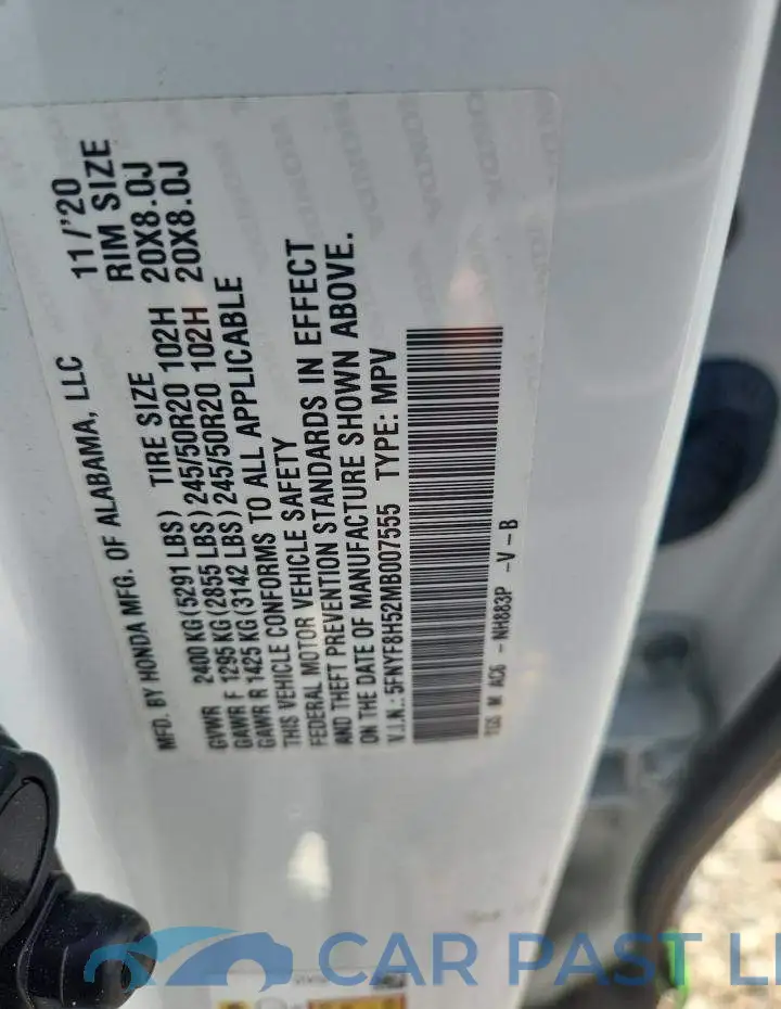 5FNYF8H52MB007555# 13