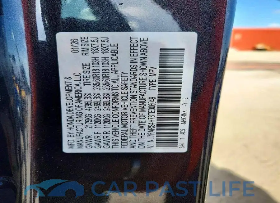 7FARS4H78TE006049# 13