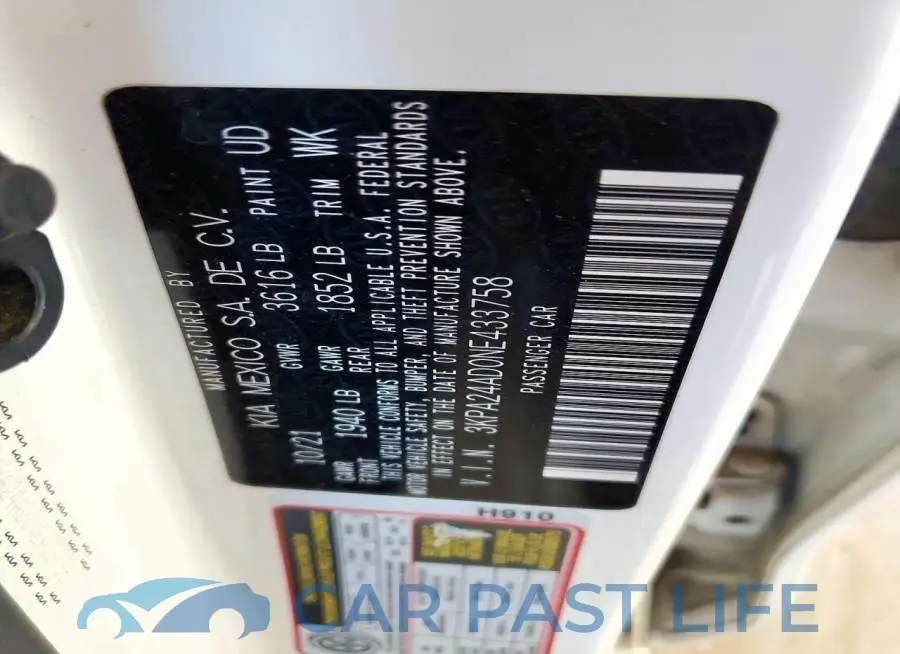 3KPA24AD0NE433758# 12