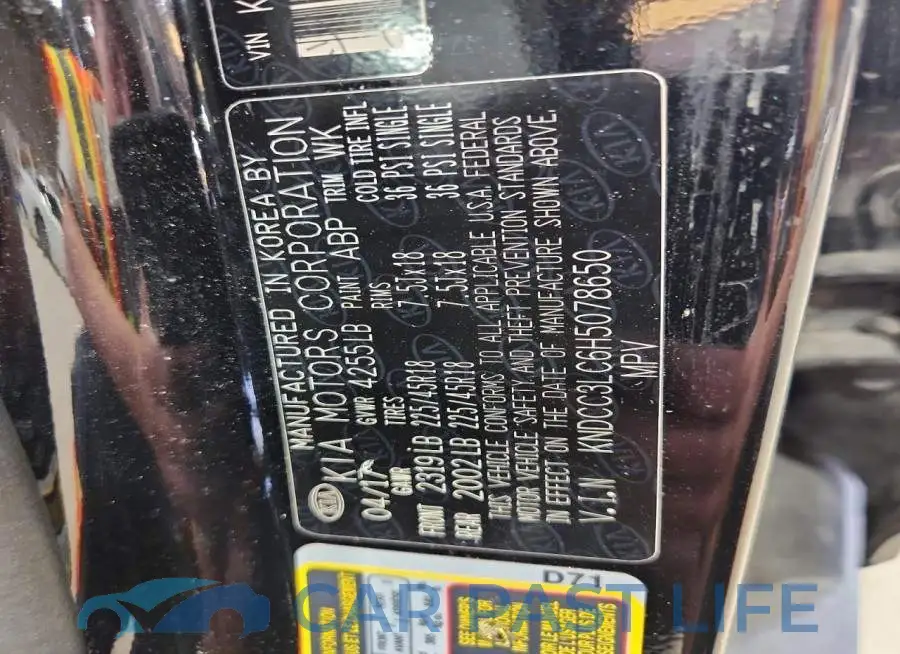 KNDCC3LC6H5078650# 13