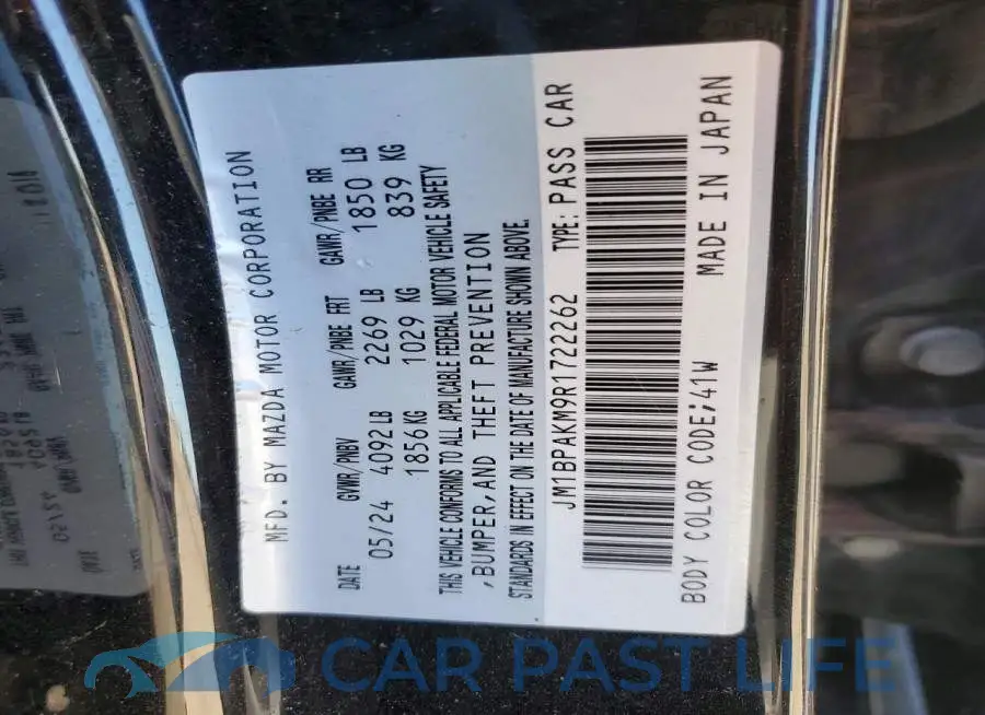 JM1BPAKM9R1722262# 12