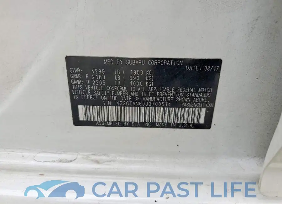 4S3GTAN60J3700514# 14